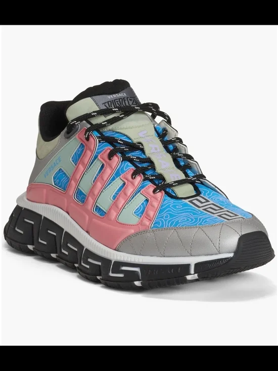 Versace Women’s Multicolor Athletic Sneakers - Pink & Blue - Picture 5 of 8